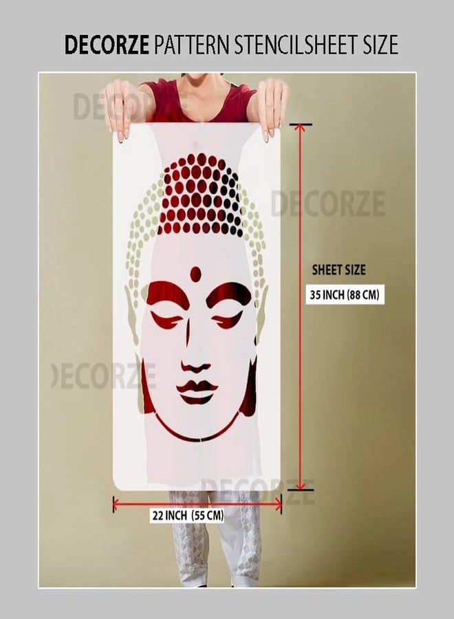 DECORZE Buddha Wall Art, Buddha Stencils, Buddha Art, Budda Stencil for Painting, Buddha Paiting on Wall, Buddha Designs on Walls DBS-0119 - Image 2